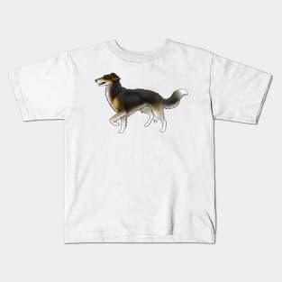 Dog - Silken Windhound - Black and Tan Kids T-Shirt